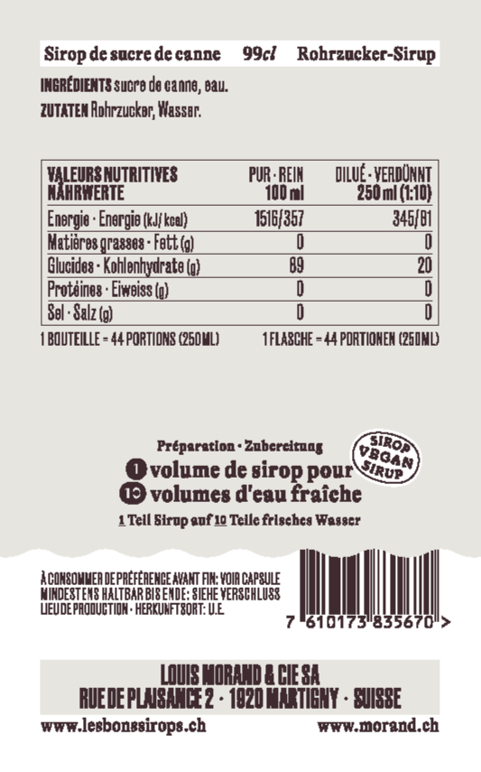 SIROP SUCRE DE CANNE 99CL 