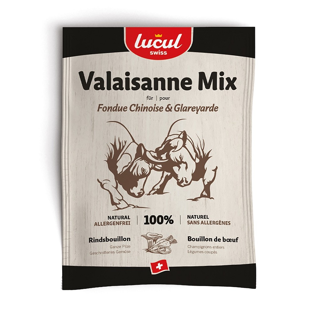 BOUILLON POUR FONDUE CHINOISE ET GLAREYARDE VALAISANNE MIX 49G