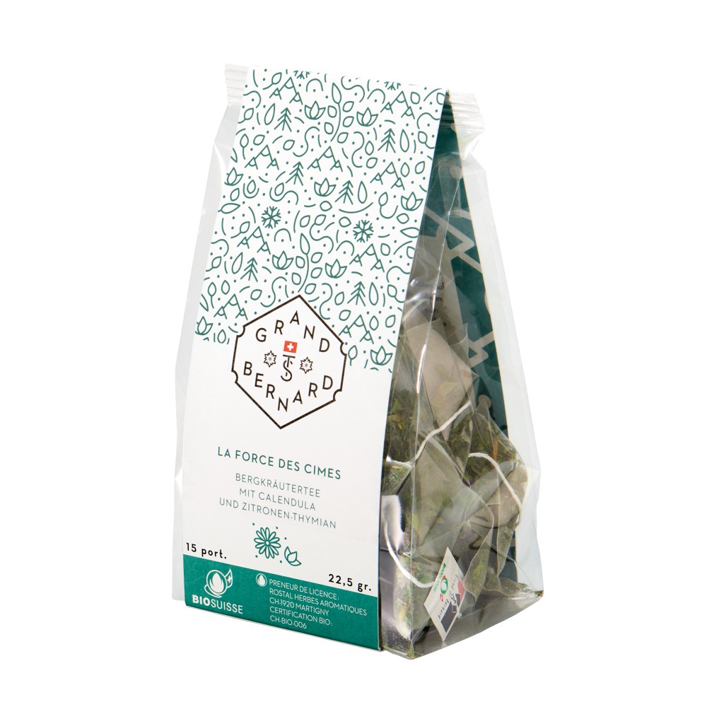 TISANE LA FORCE DES CIMES SACHET 15P BIO BOURGEON SUISSE