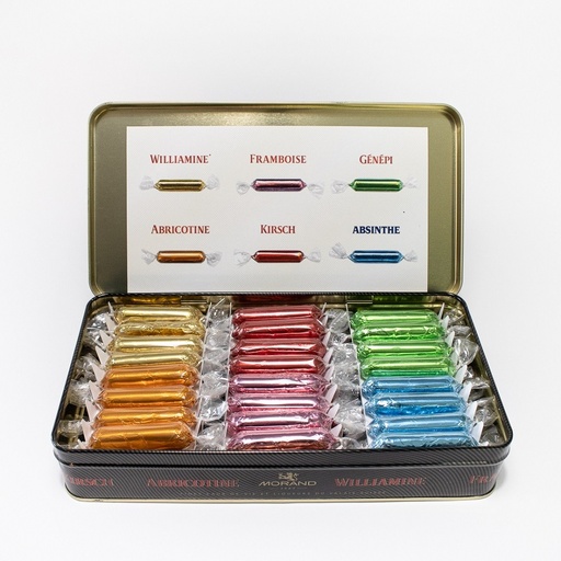 [580300] BOITE METAL LIQUEUR CHOCOLATS 48 PIECES